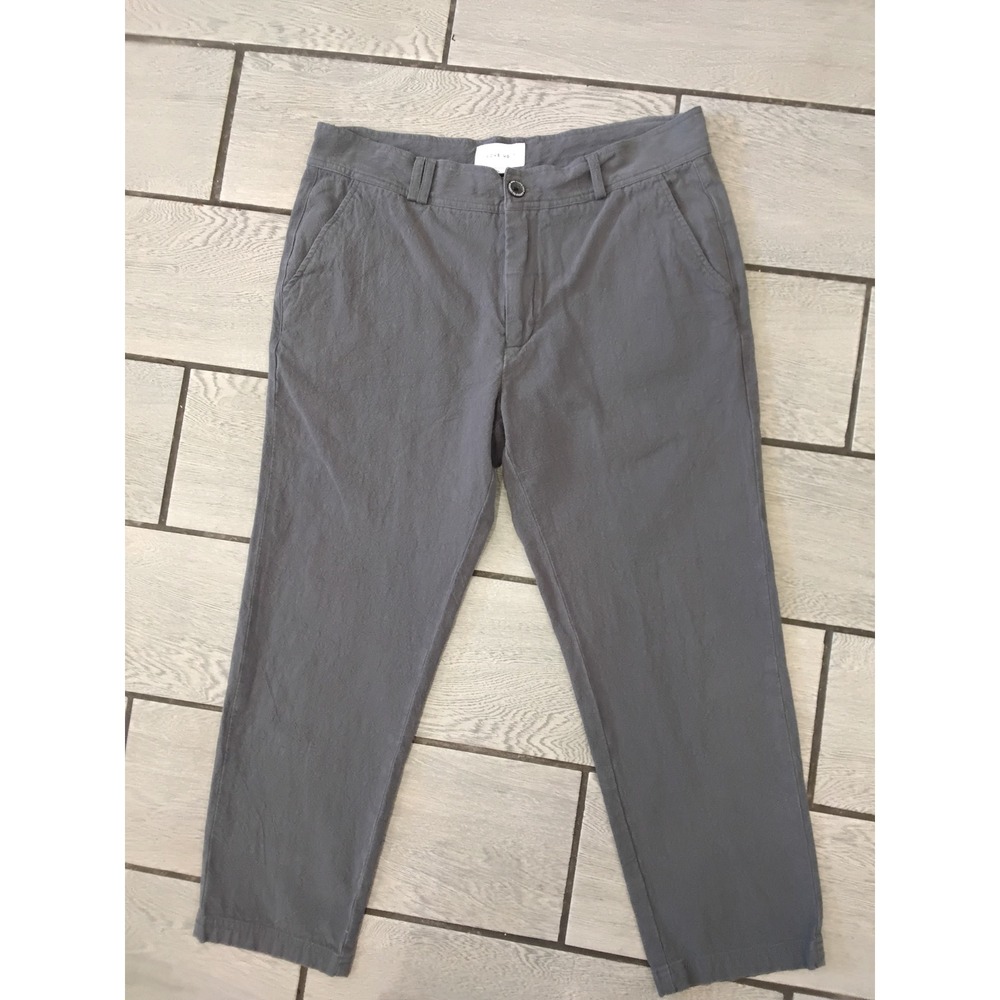 I Love Ugly Slim Kobe Pant Mens XL Charcoal Grey Cropped Straight Leg Trousers